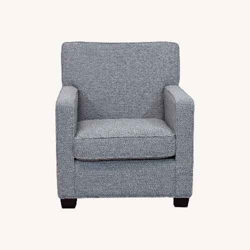 Used Custom Made Modern Gray Fabric Lounge Chair for sale on AptDeco