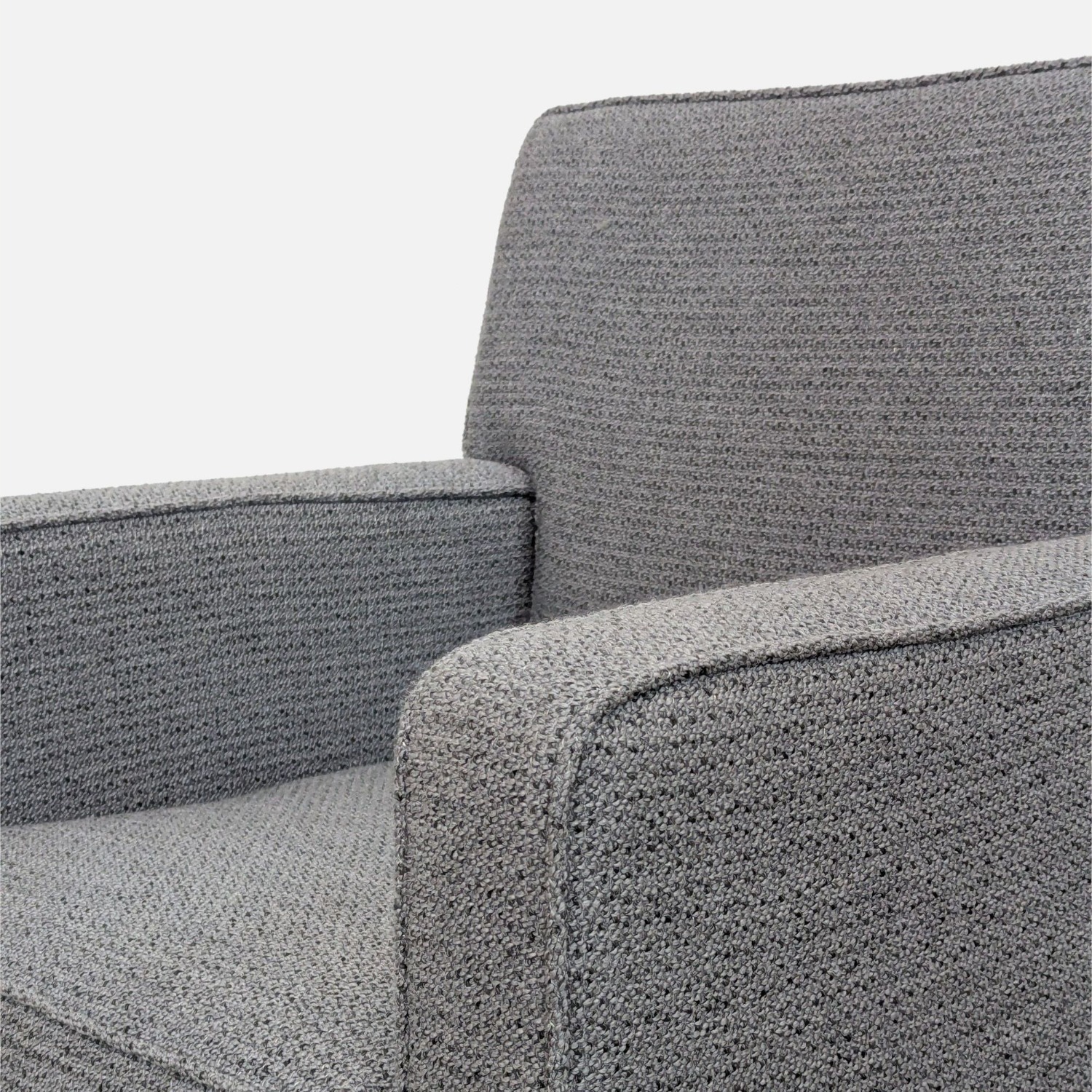 Custom Made Modern Gray Fabric Lounge Chair - image-6
