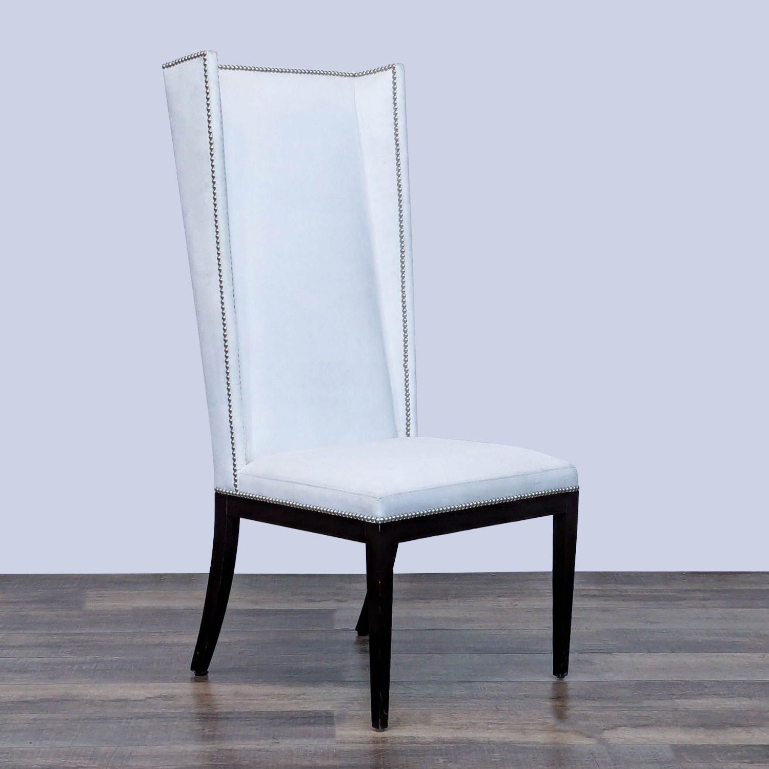 Faux Leather Extra High Back Wing Style Chair - image-1