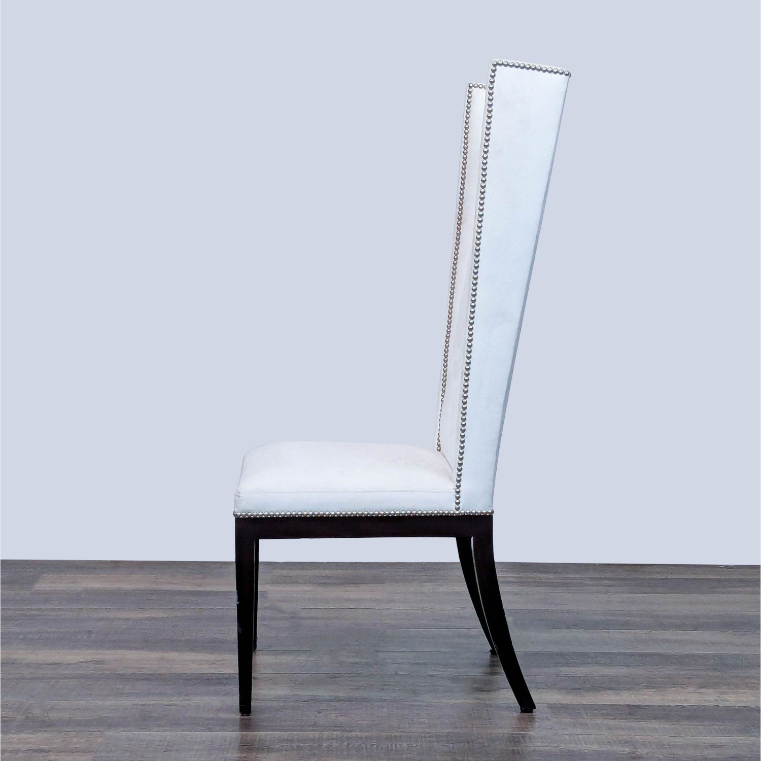 Faux Leather Extra High Back Wing Style Chair - image-4