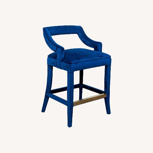 Used Velvet Covered Counter Stool for sale on AptDeco