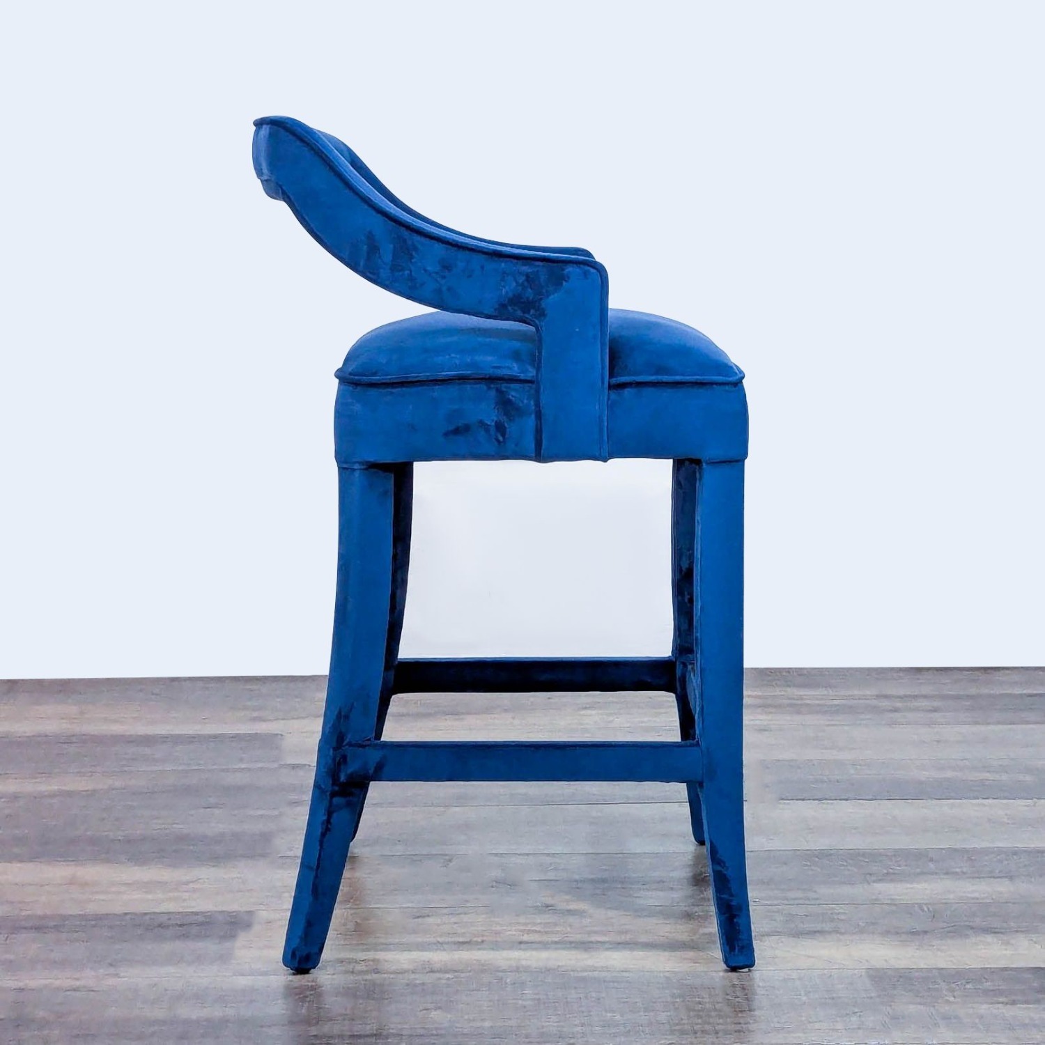 Velvet Covered Counter Stool - image-2