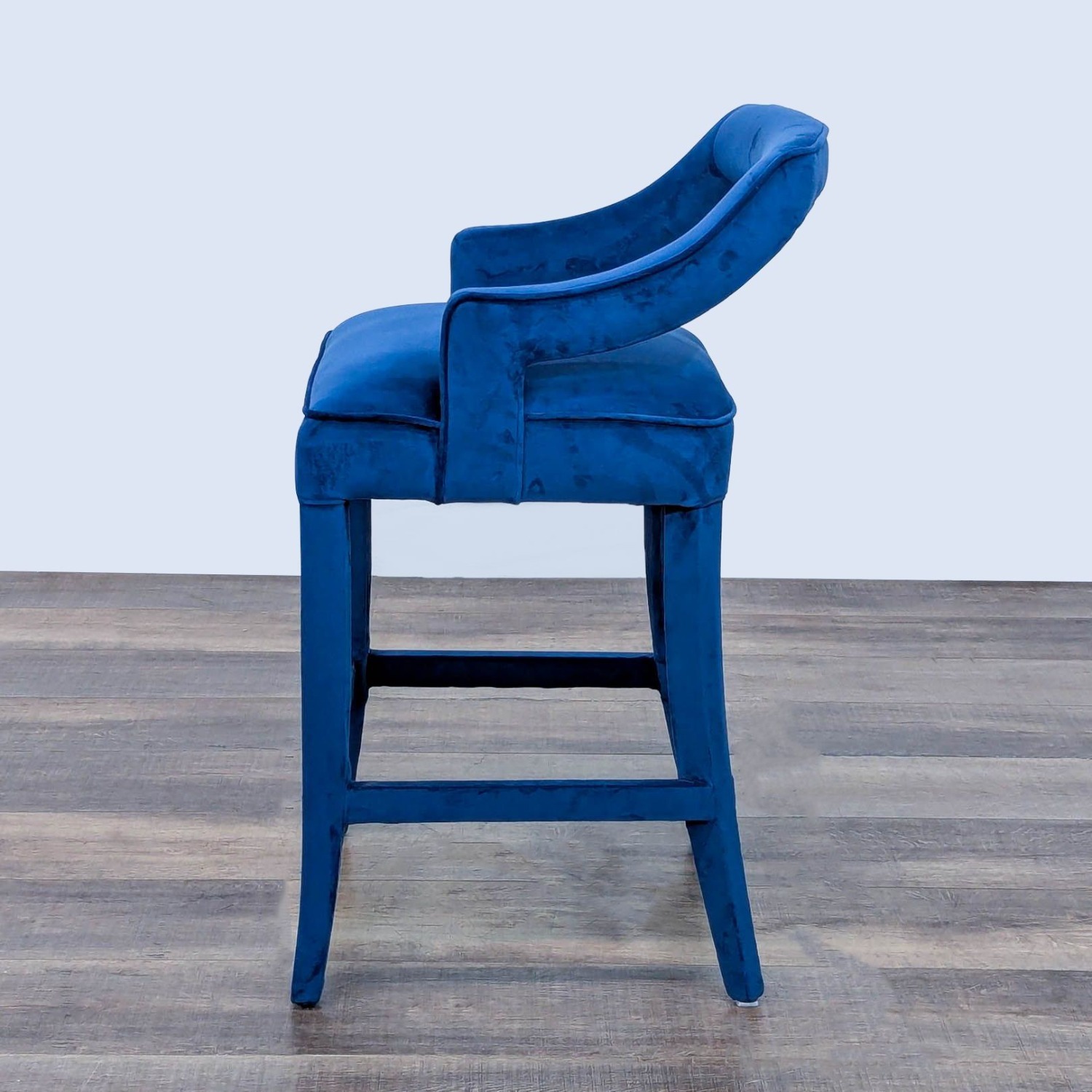 Velvet Covered Counter Stool - image-6