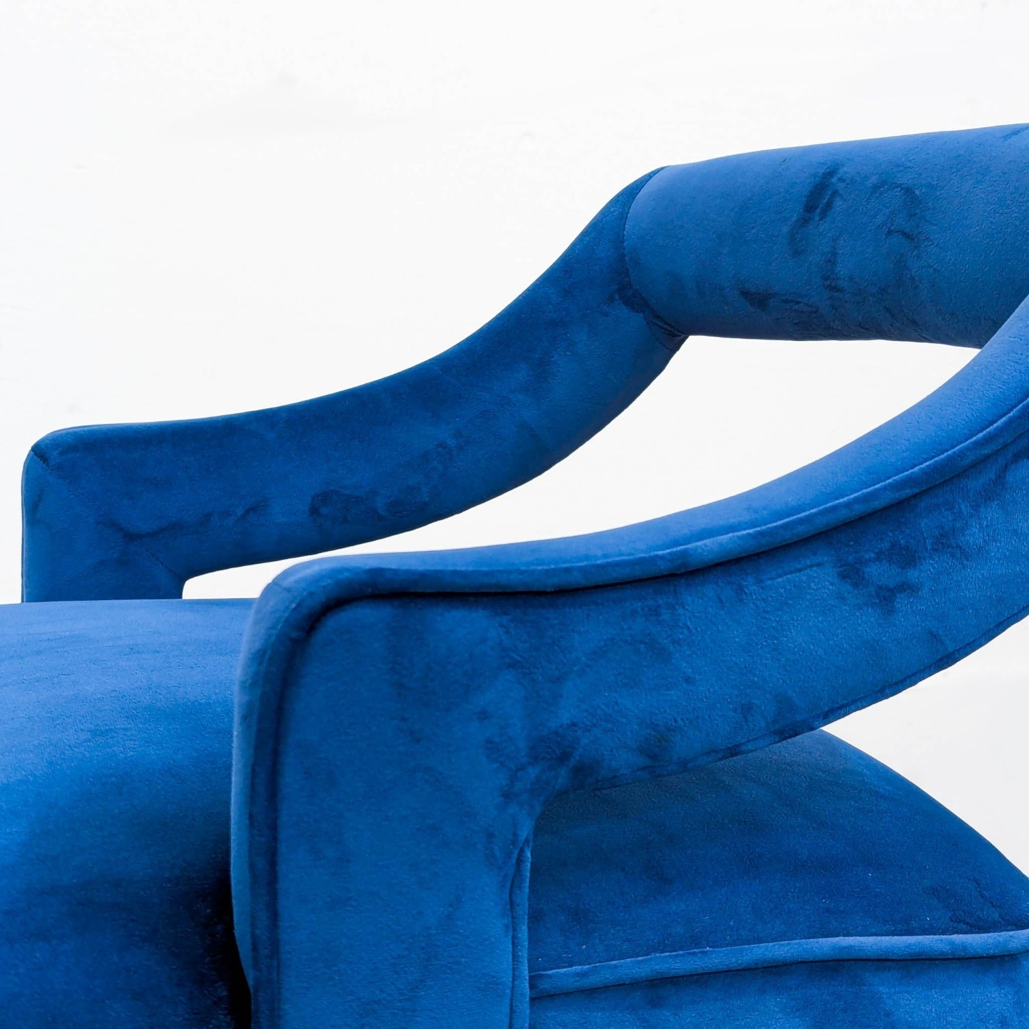 Velvet Covered Counter Stool - image-5