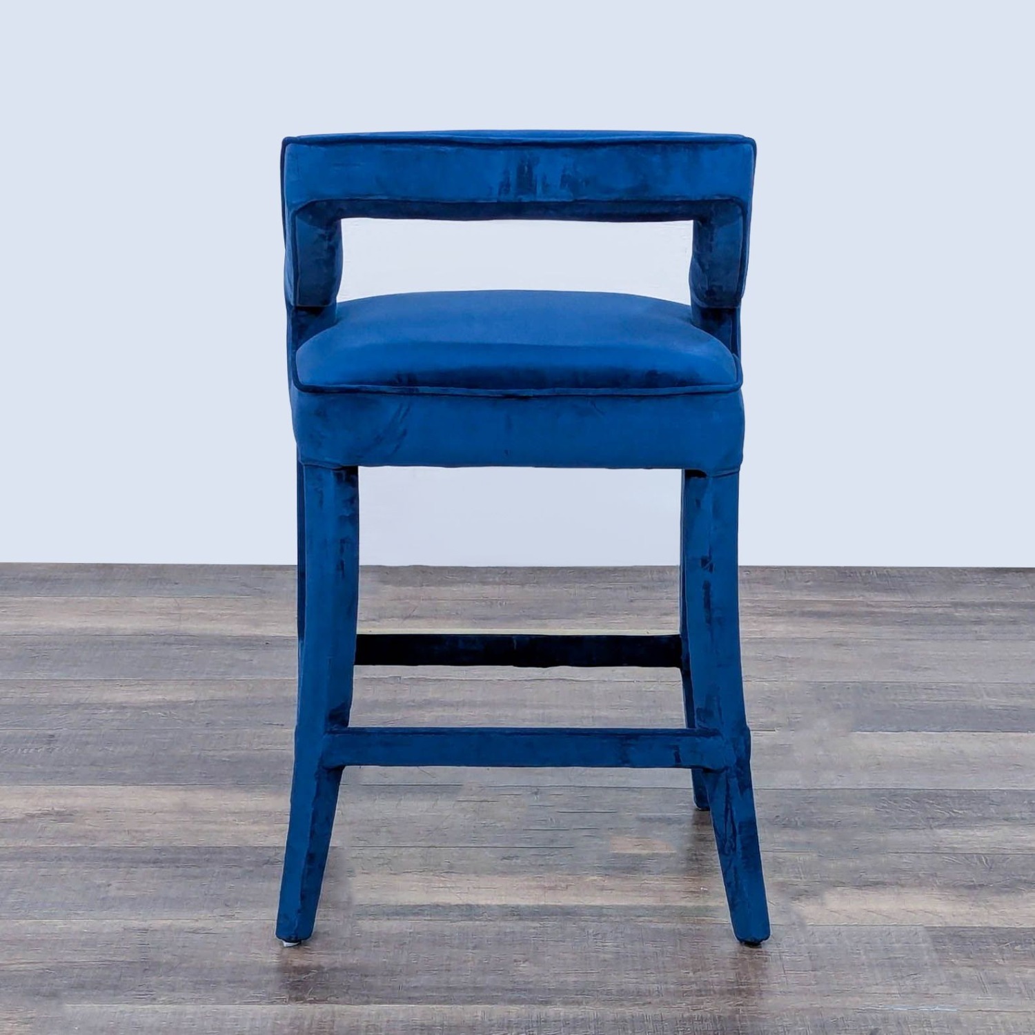 Velvet Covered Counter Stool - image-3