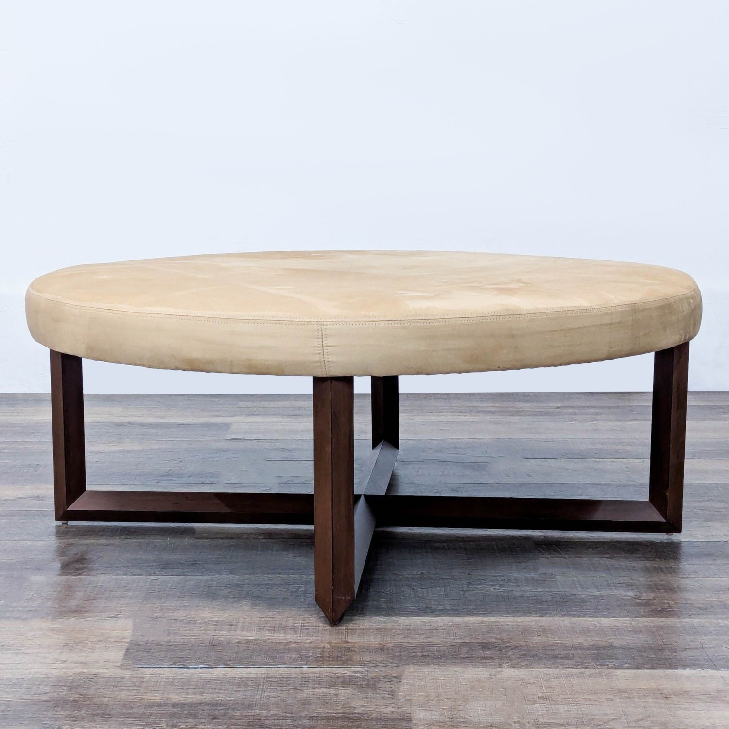 Natural Leather Ottoman - image-5