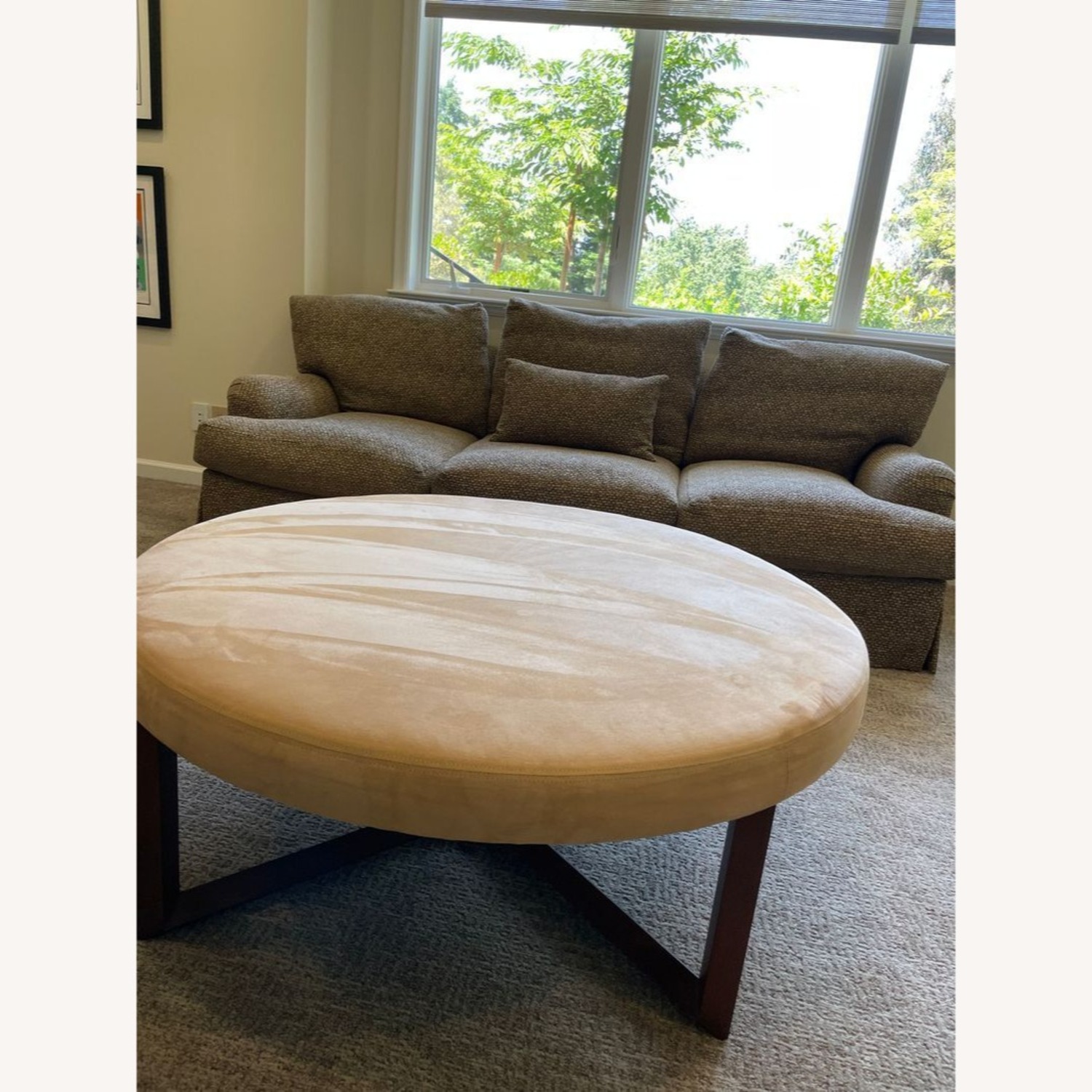 Natural Leather Ottoman - image-3