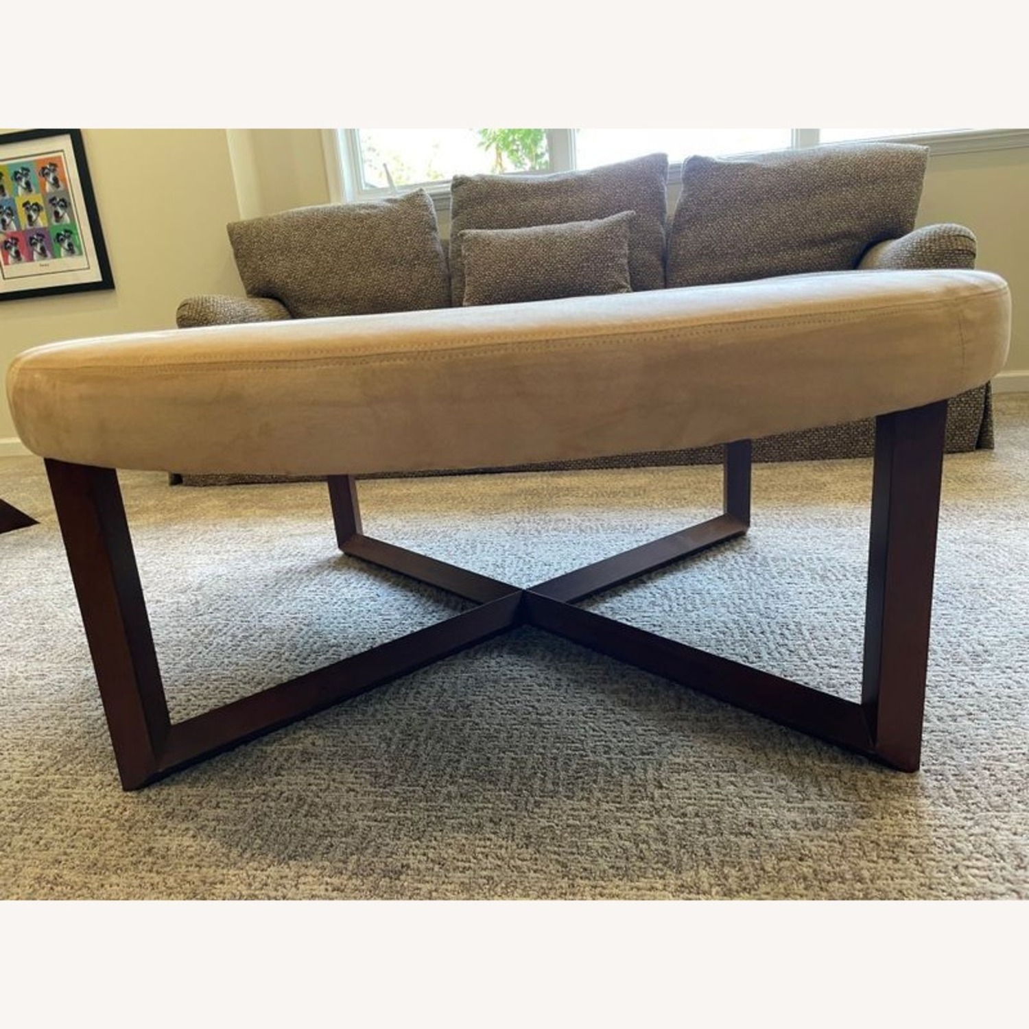 Natural Leather Ottoman - image-2