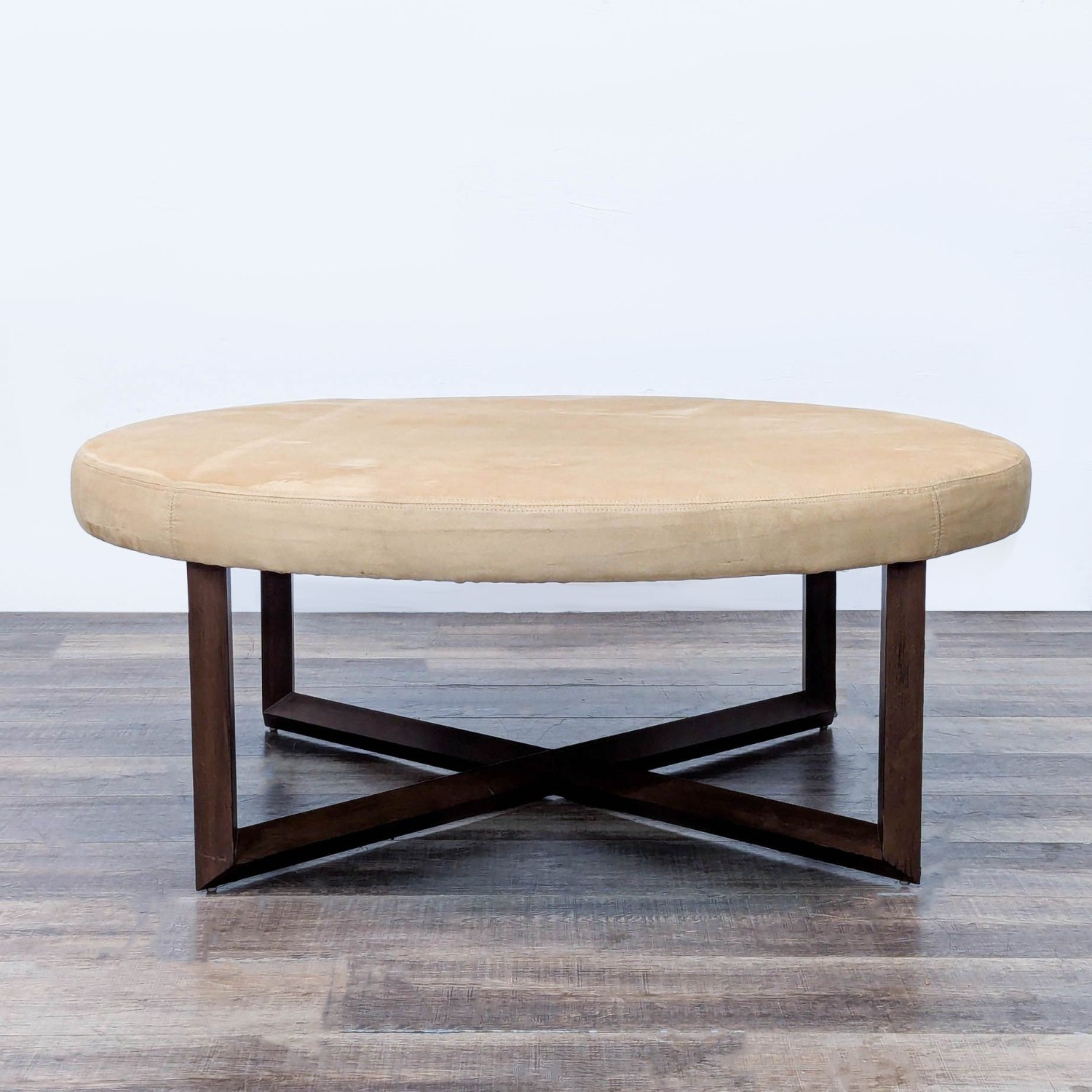 Natural Leather Ottoman - image-4