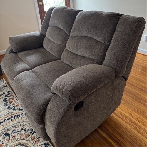 Used Ashley Furniture Tulen Dark Brown Loveseat for sale on AptDeco
