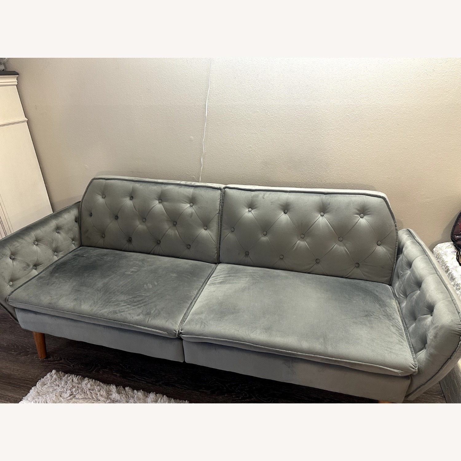 9 By Novogratz Light Gray Sleeper Sofa - image-1