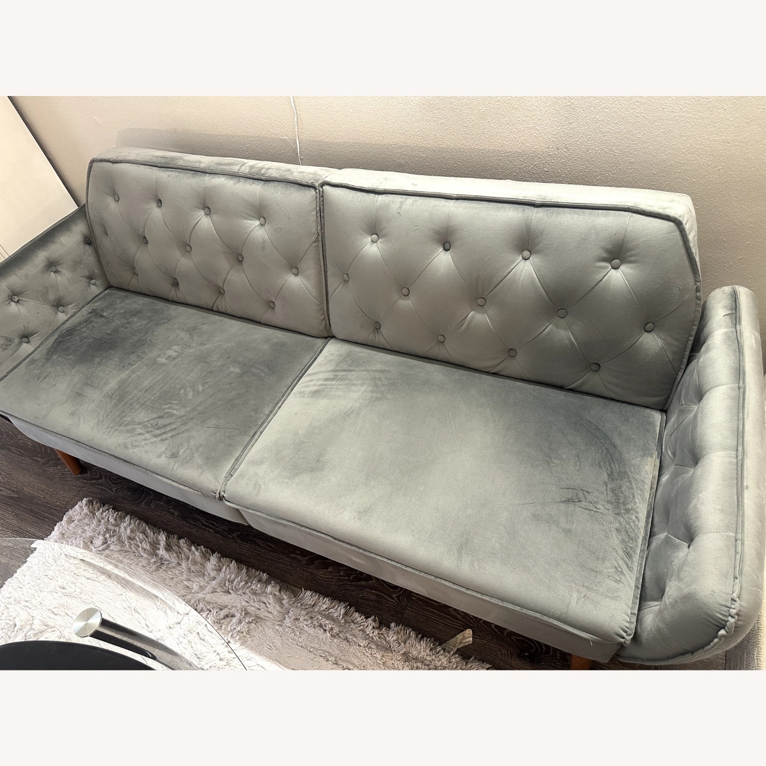 9 By Novogratz Light Gray Sleeper Sofa - image-5