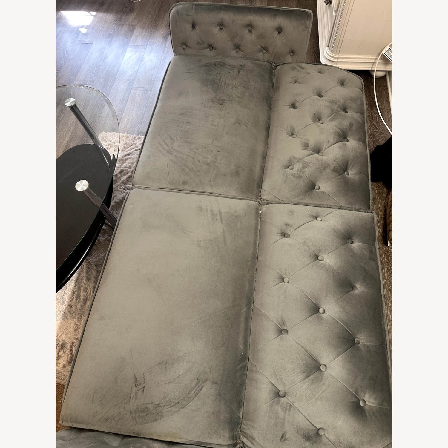 9 By Novogratz Light Gray Sleeper Sofa - image-4