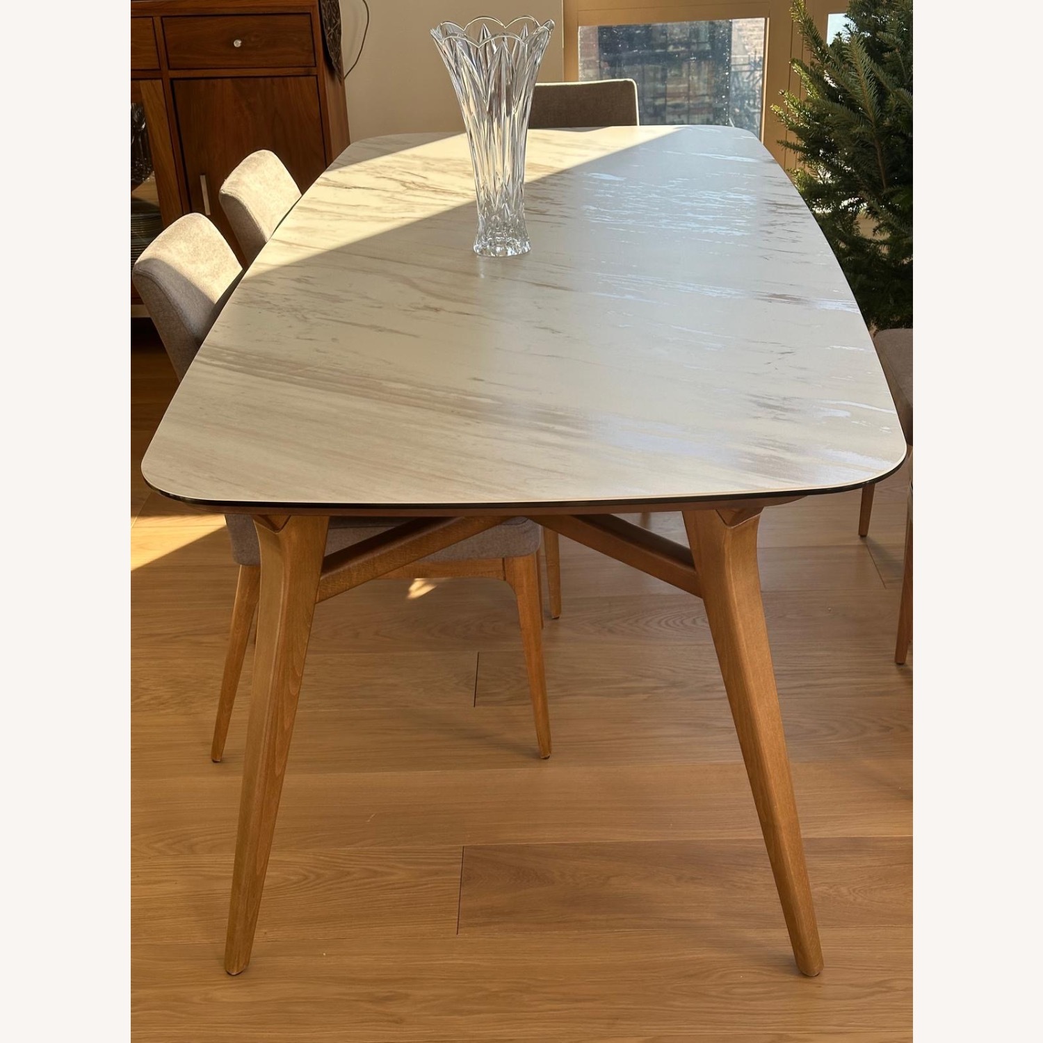 Lazzoni Fly 6 Seater White Ceramic Dining Table - image-2