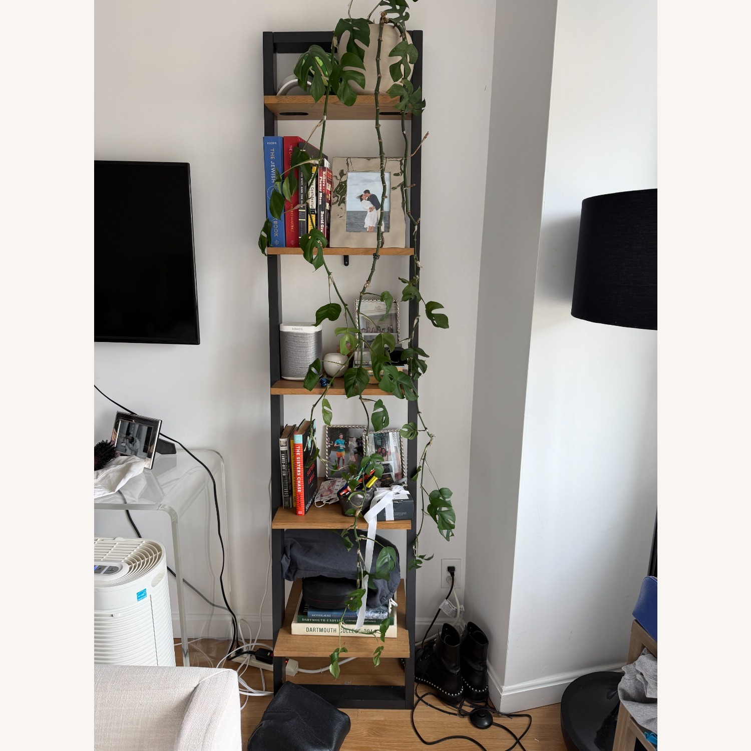 West Elm Ladder Shelf Storage Narrow Shelf - image-1