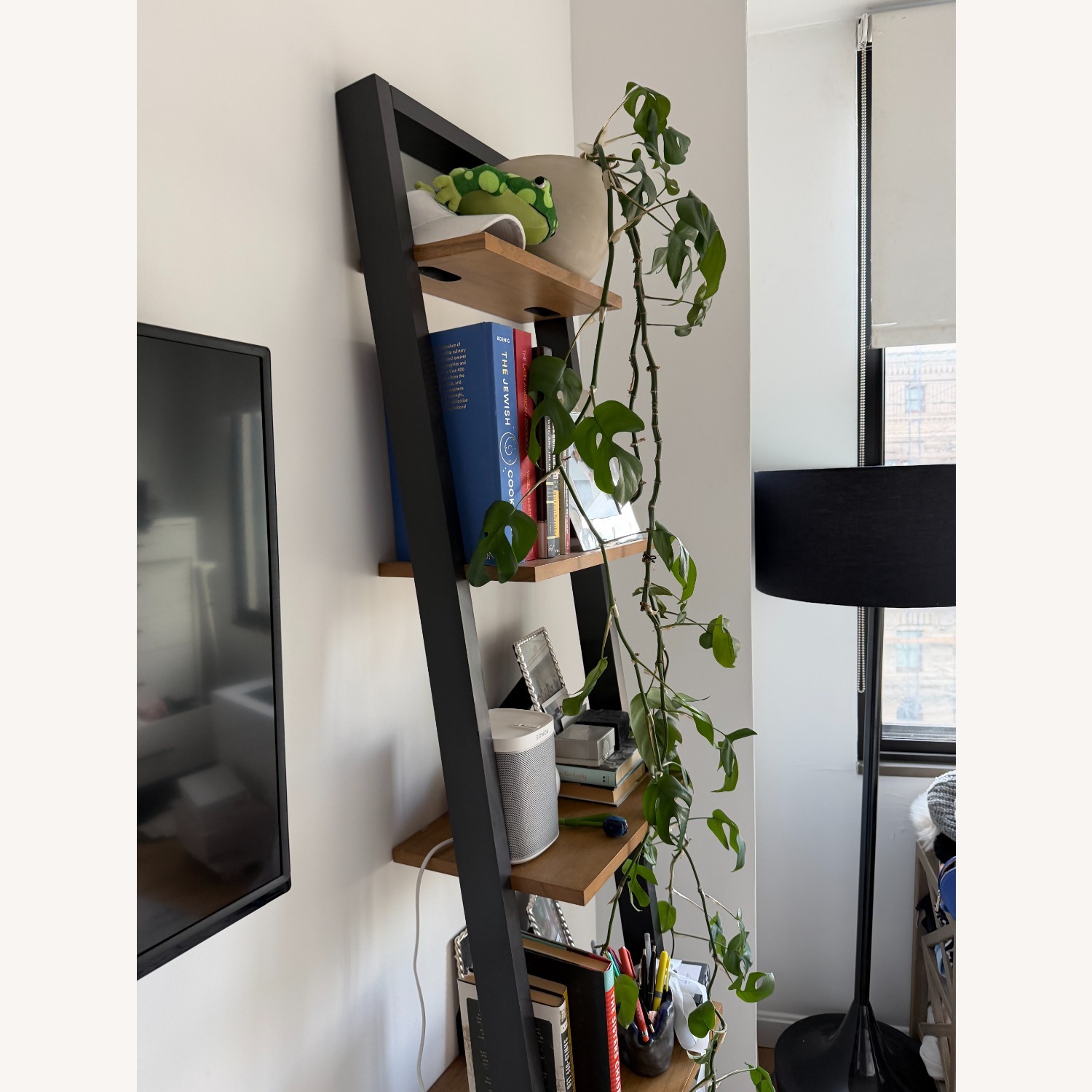 West Elm Ladder Shelf Storage Narrow Shelf - image-2