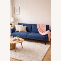 Wayfair Asloune Blue Linen Futon