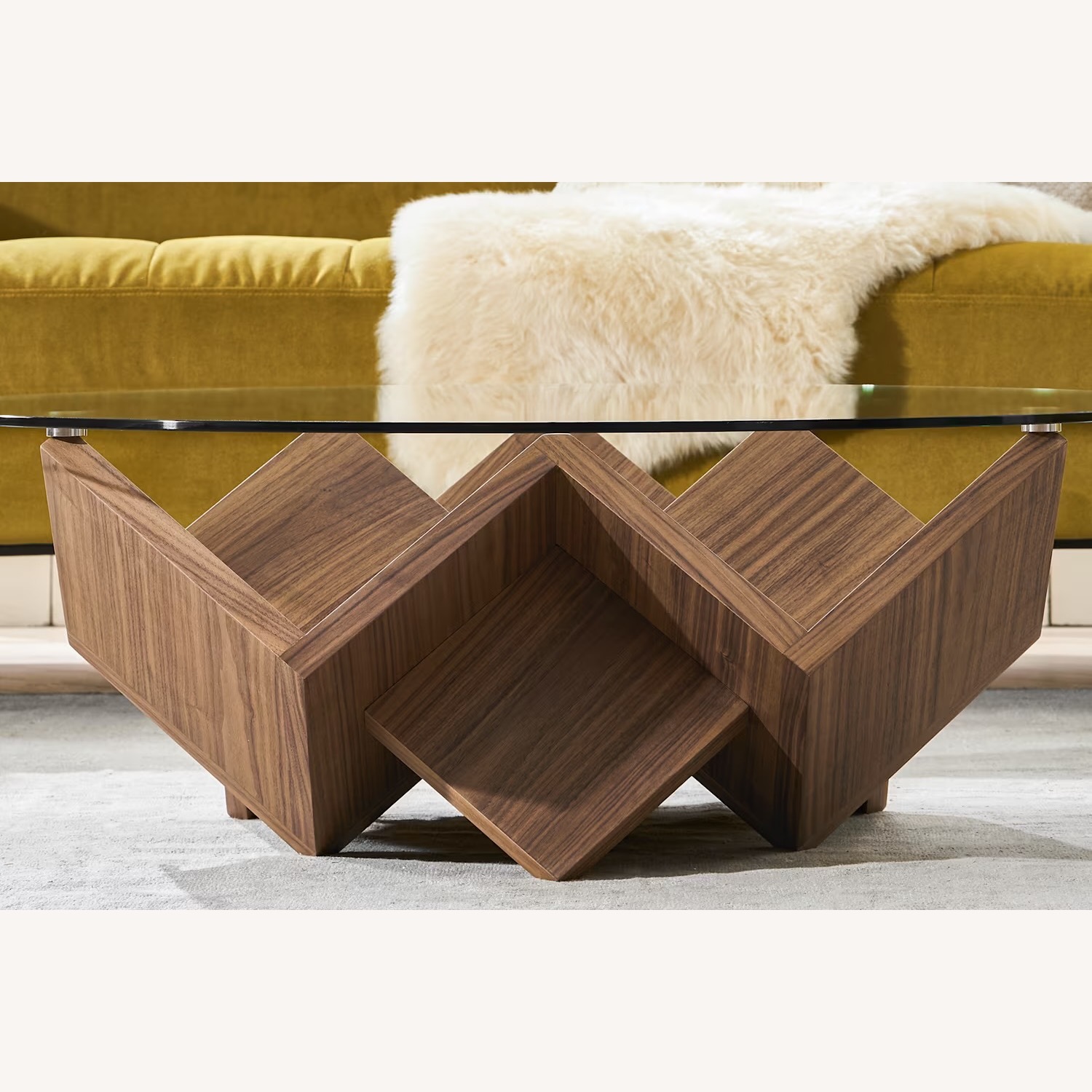 Castlery Dark Brown Glass Coffee Table - image-7