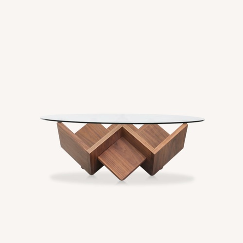 Used Castlery Dark Brown Glass Coffee Table for sale on AptDeco