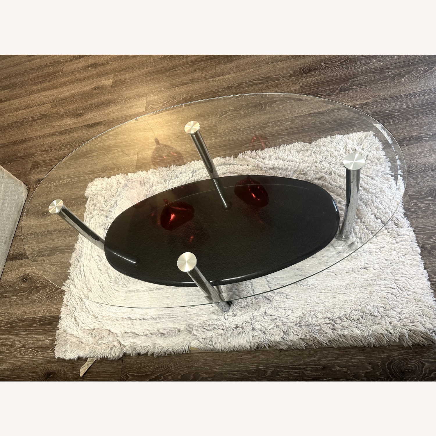 Modern Coffee Table With Glass Top - image-1