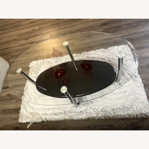 Used Modern Coffee Table With Glass Top for sale on AptDeco