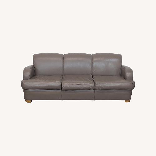 Used Custom 3-Seat Leather Sofa for sale on AptDeco