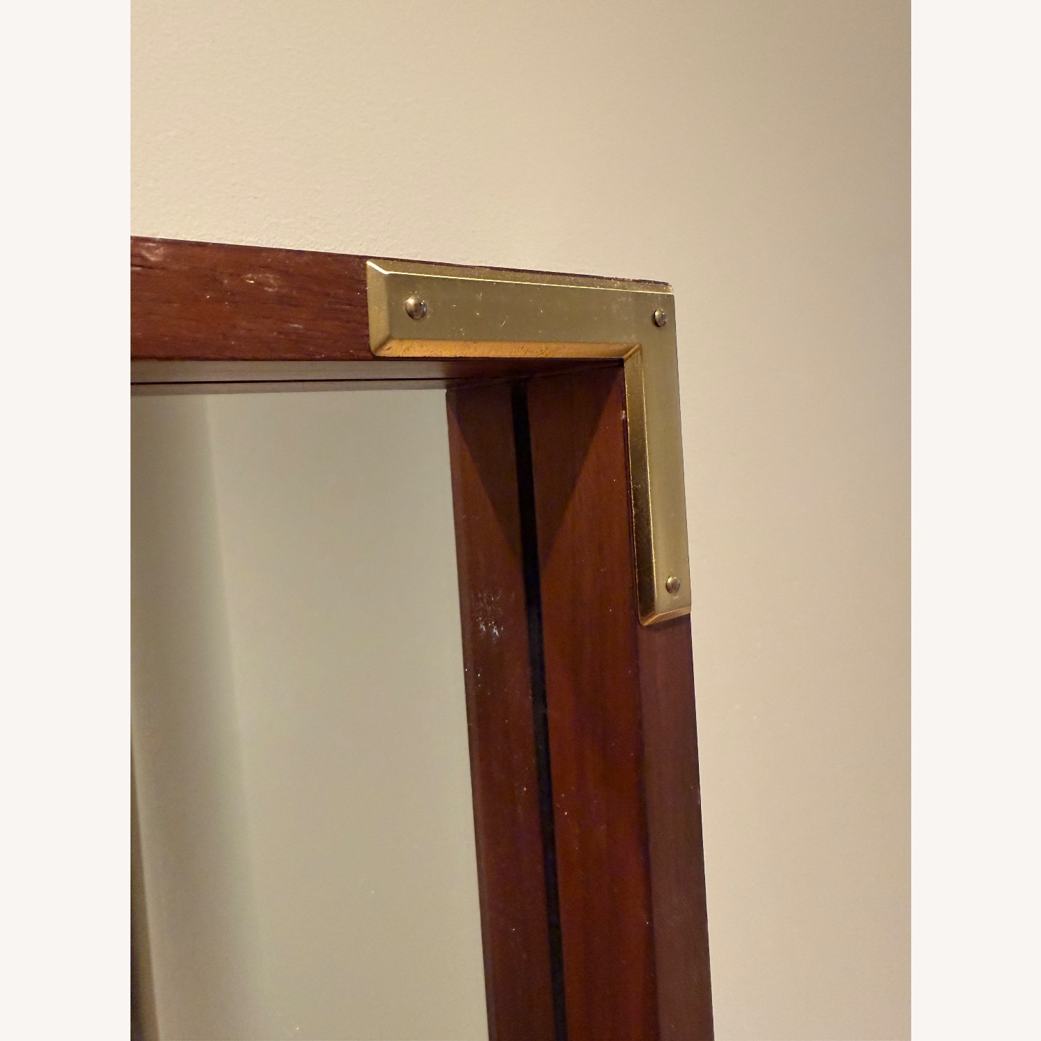 West Elm Dark Brown Wood Wall Mirror - image-2