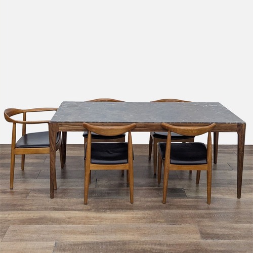Used Pacini & Cappellini Cut Dining Table with Emperador for sale on AptDeco