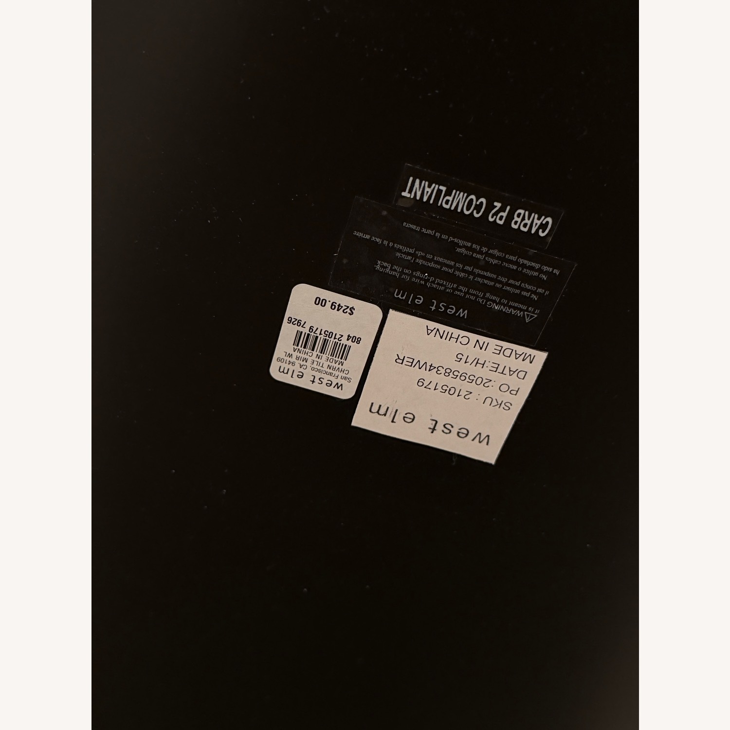 West Elm Chevron Tile Wall Mirror - image-3