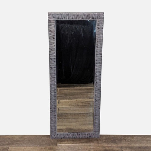 Used Carved Wood Frame Floor Mirror	 for sale on AptDeco