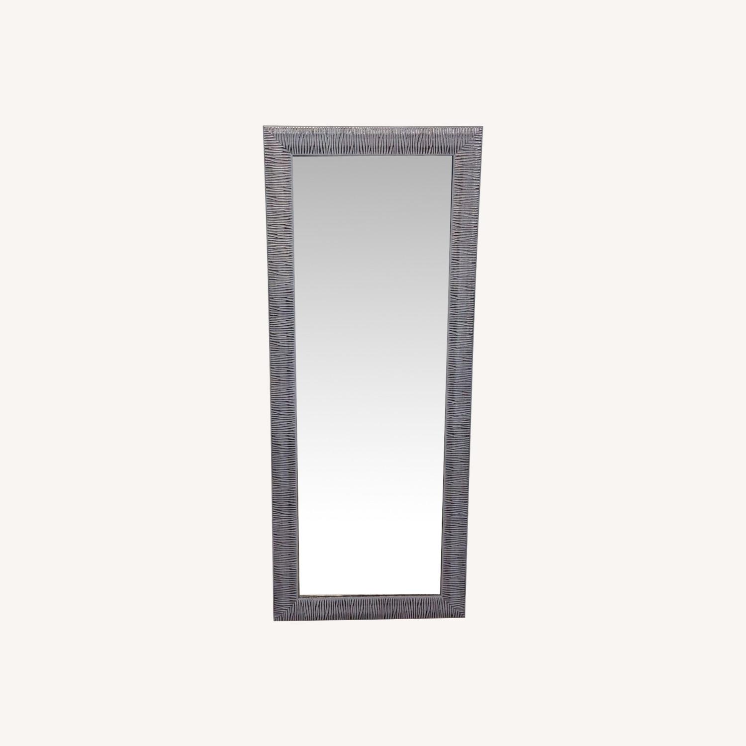 Carved Wood Frame Floor Mirror - image-0