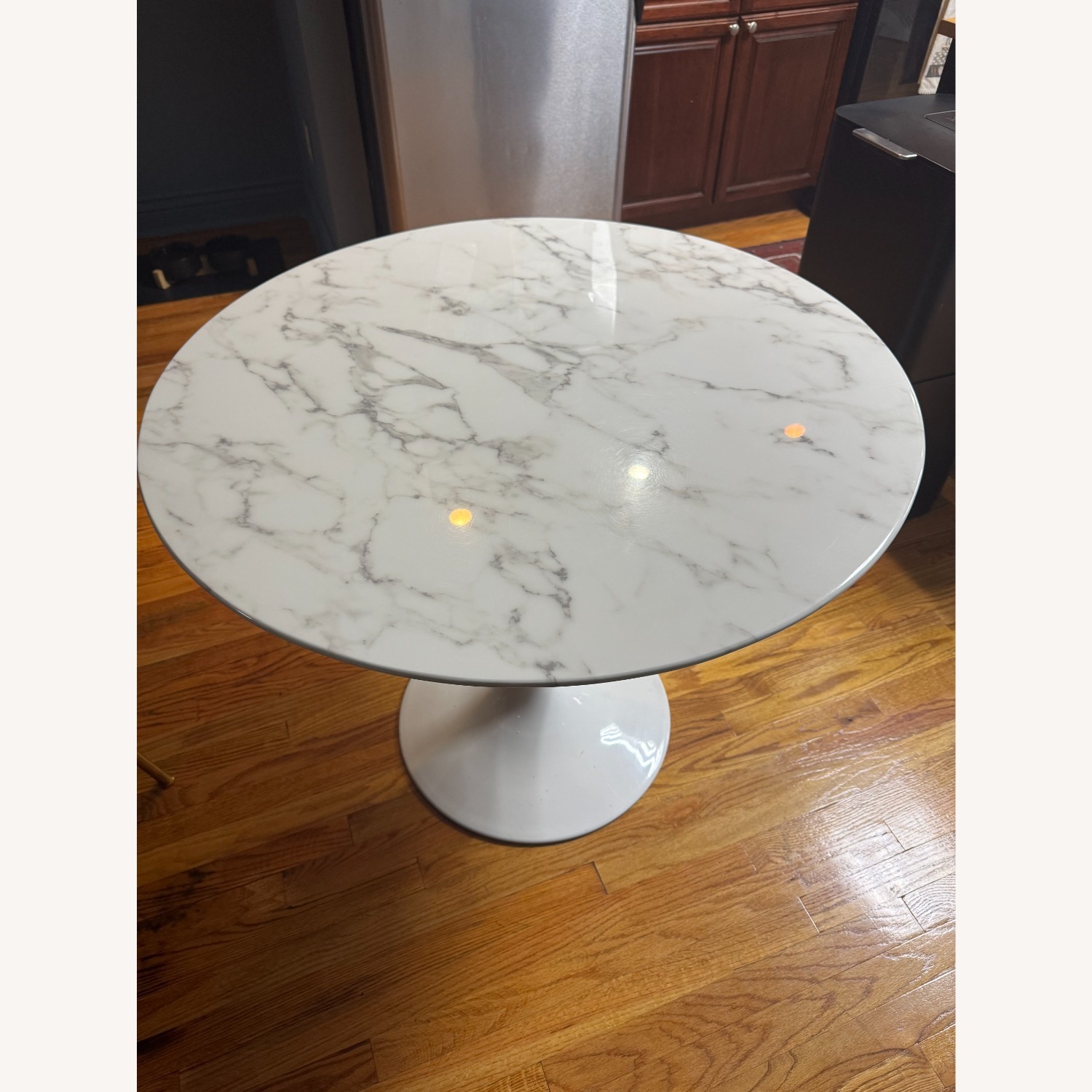 Wayfair White Marble Dining Table - image-2