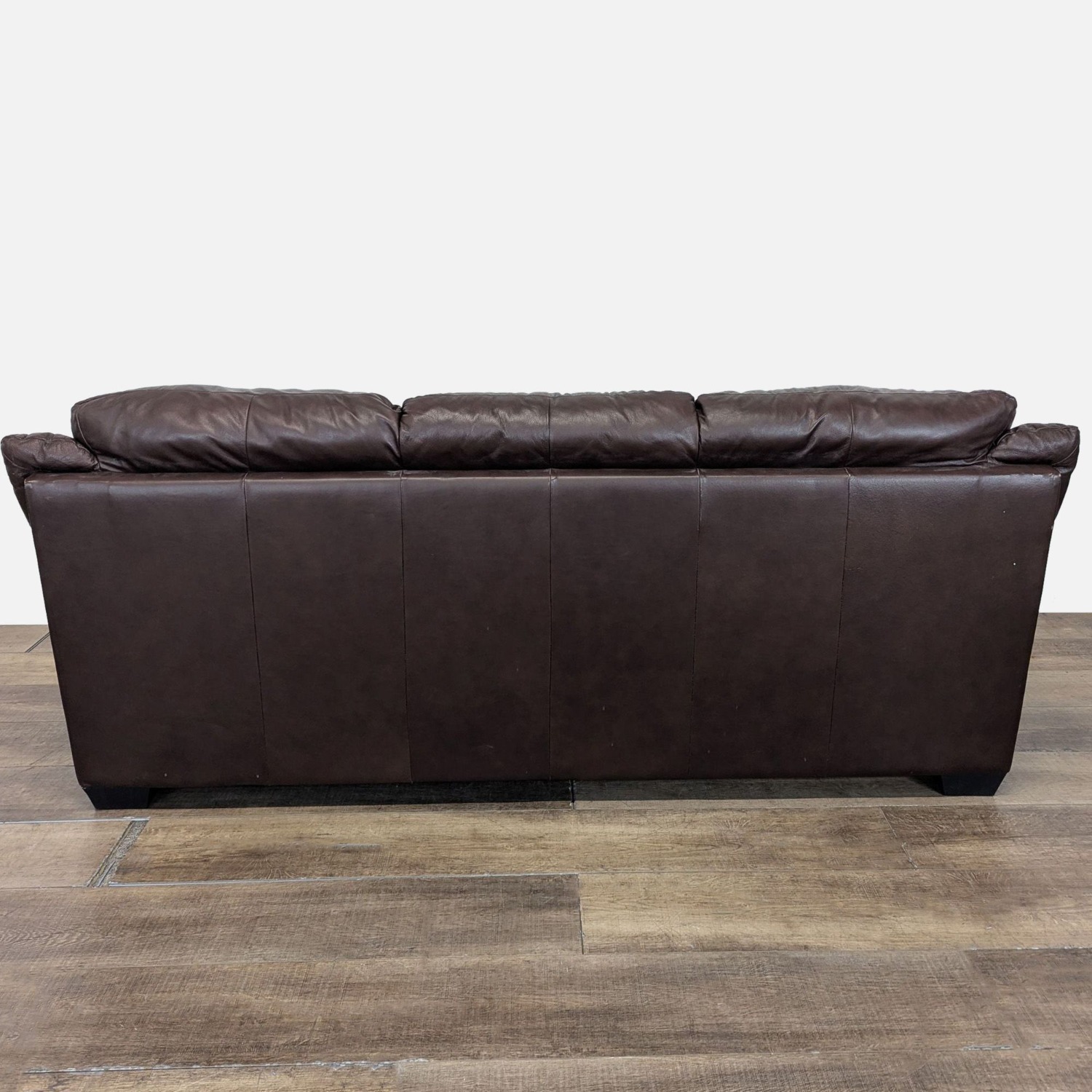 Natuzzi Classic Leather 3-Seat Sofa - image-4