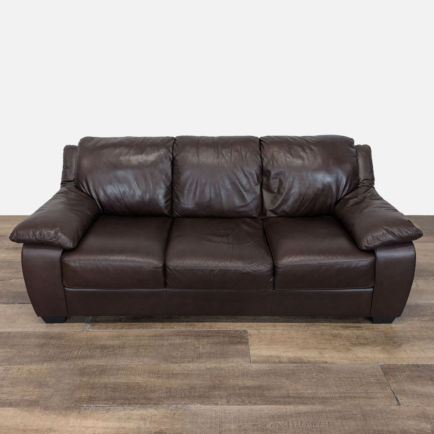 Natuzzi Classic Leather 3-Seat Sofa - image-2