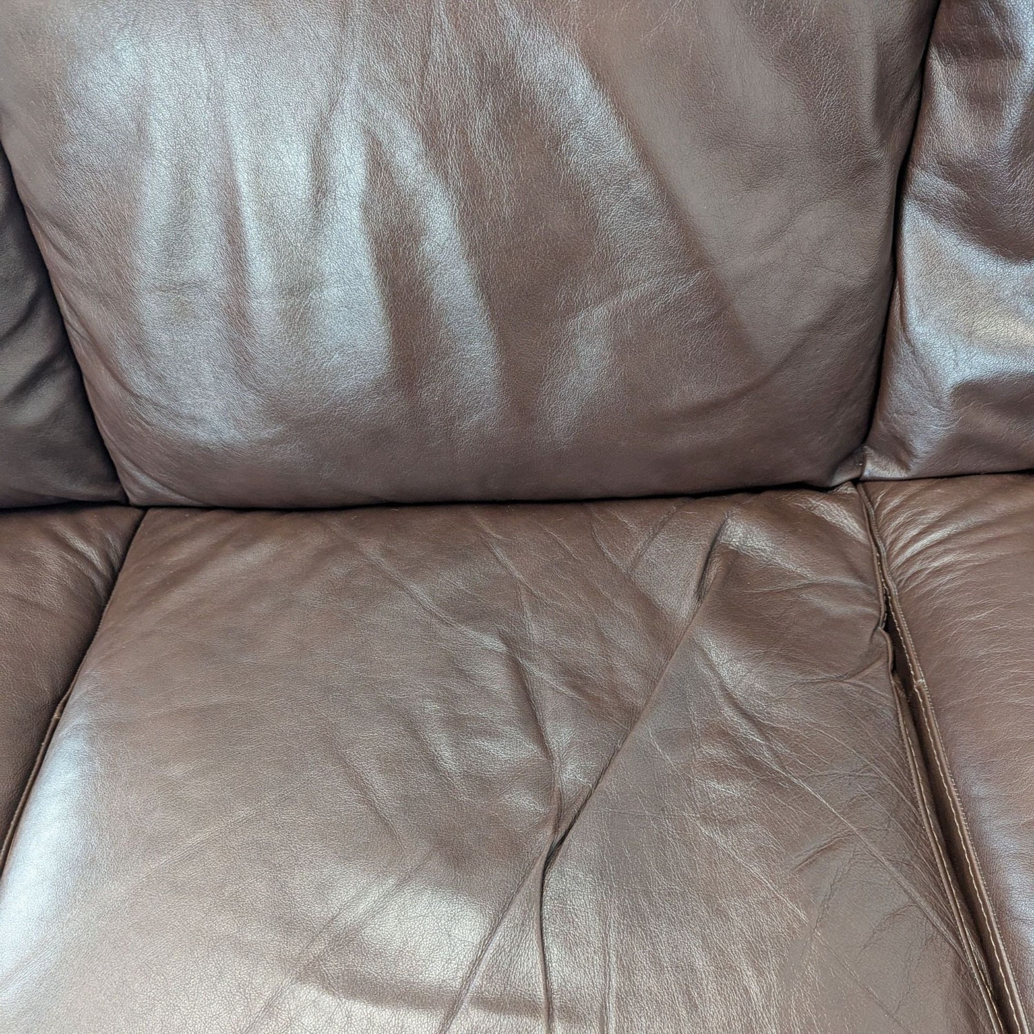 Natuzzi Classic Leather 3-Seat Sofa - image-8