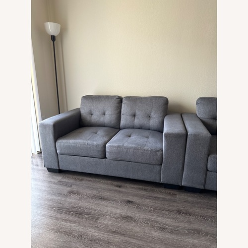 Used Light Gray Fabric 2 Seater Sofa  for sale on AptDeco