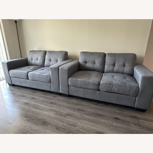 Used Light Gray Fabric 2 Seater Sofa  for sale on AptDeco