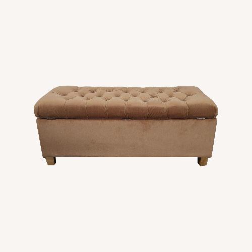 Used Tufted Velvet Storage Ottoman Bench  for sale on AptDeco