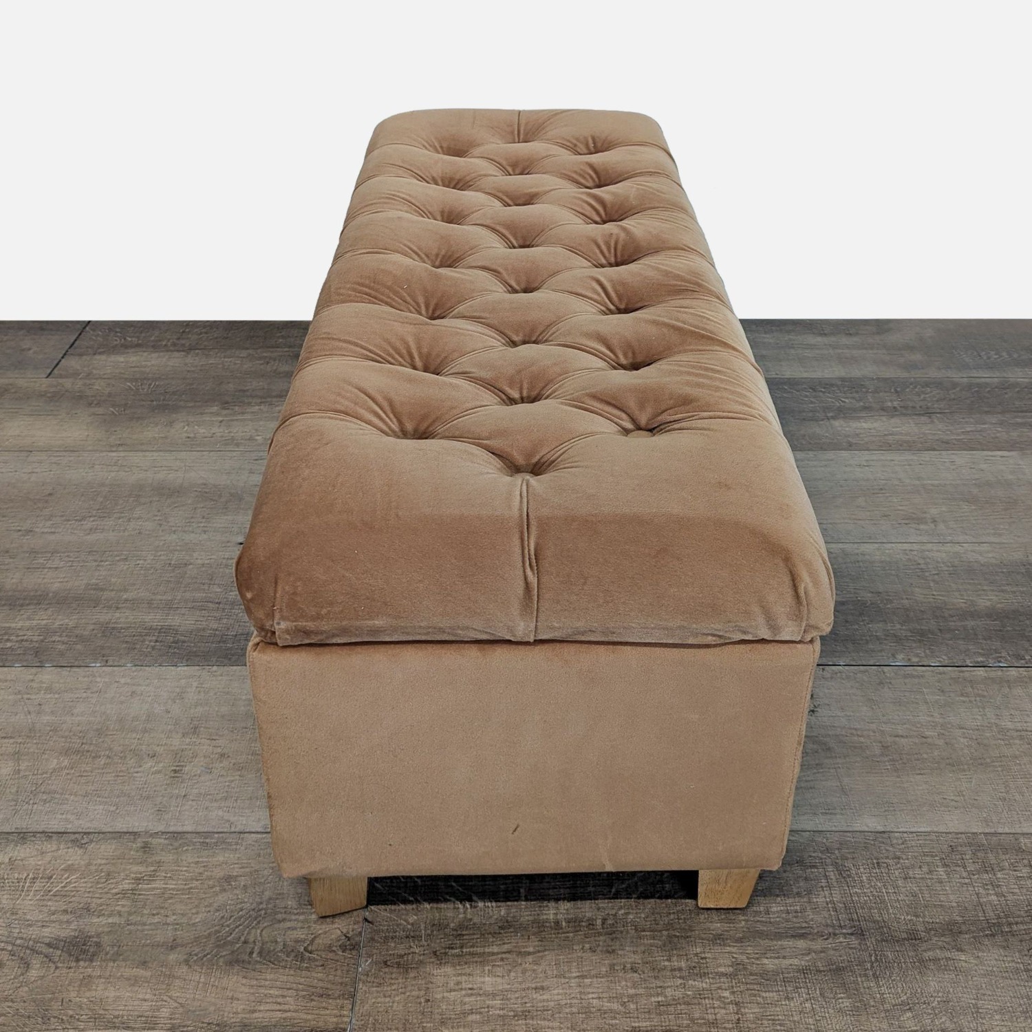 Tufted Velvet Storage Ottoman Bench  - image-4