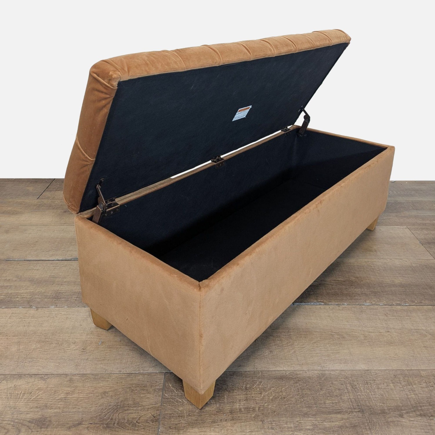 Tufted Velvet Storage Ottoman Bench  - image-3