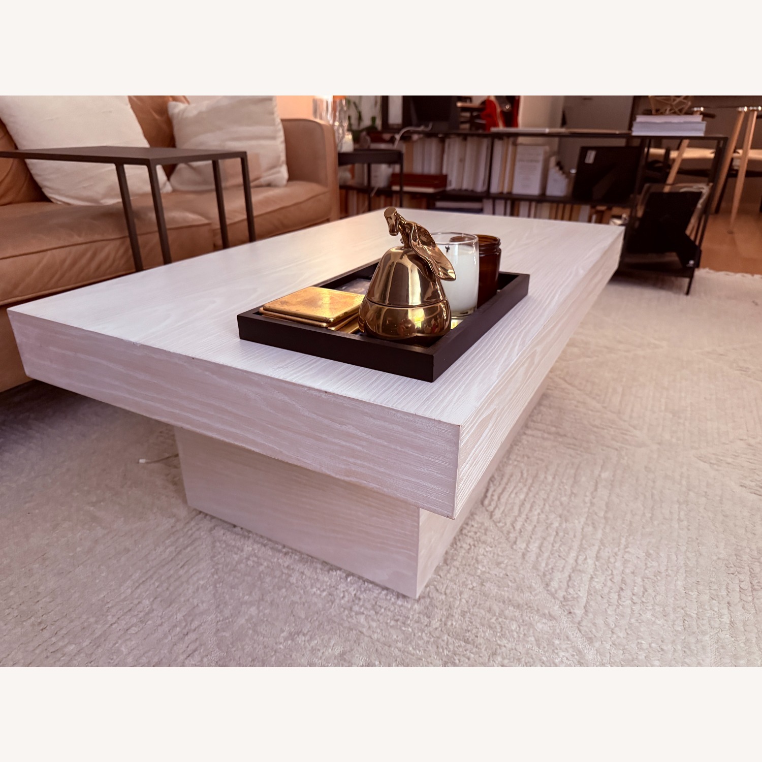 West Elm Volume Pedestal Coffee Table - image-1