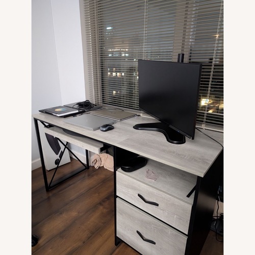 Used Wayfair Light Gray Desk for sale on AptDeco