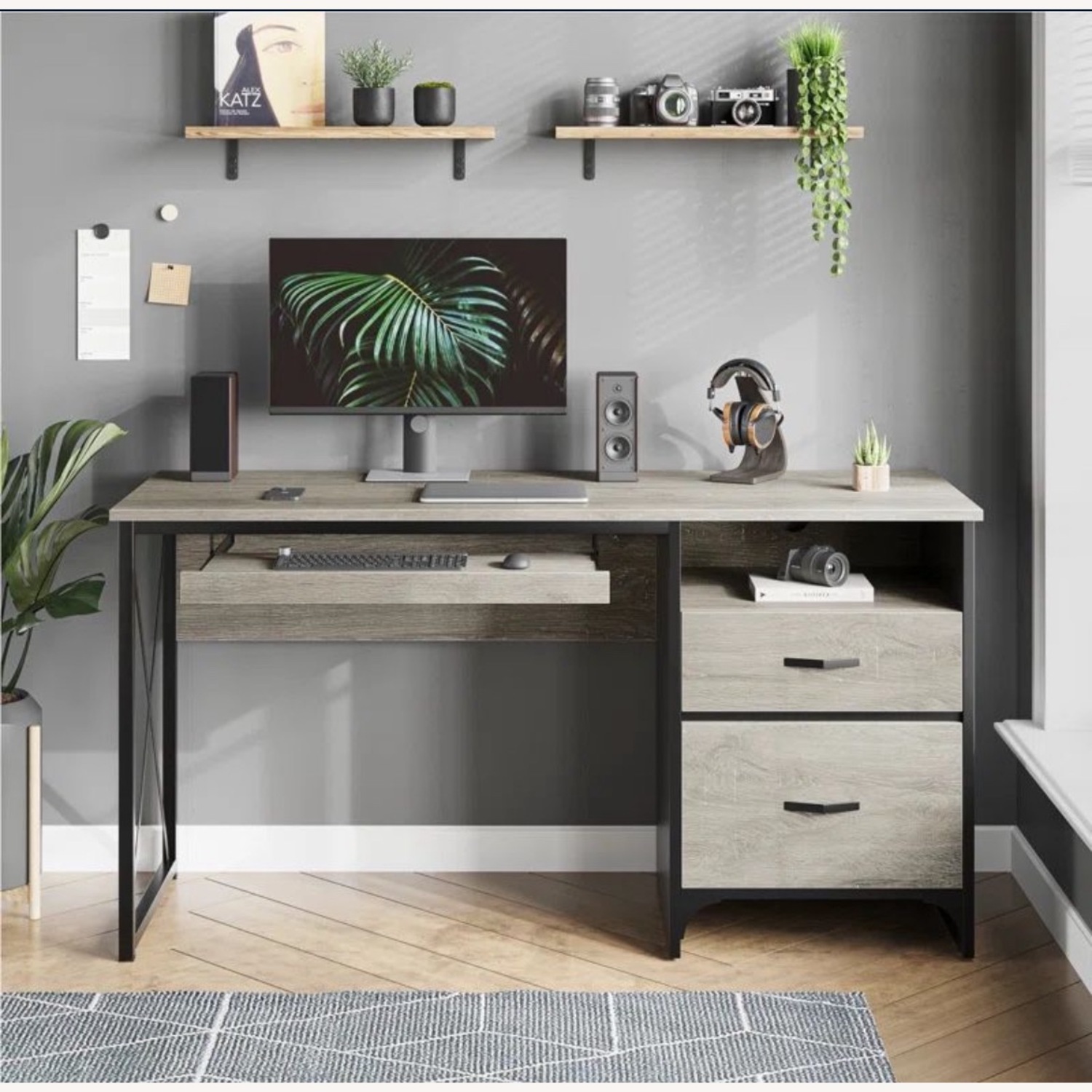 Wayfair Light Gray Desk - image-2