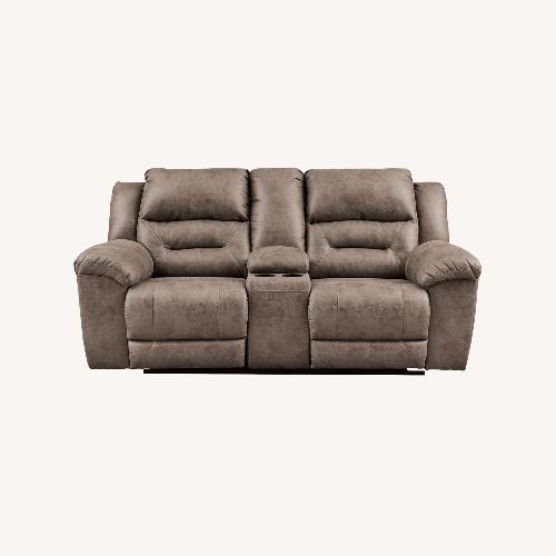 Used Stoneland Manual Reclining Loveseat with Console for sale on AptDeco