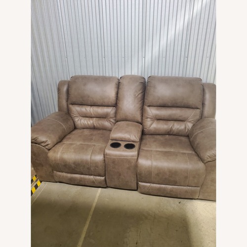 Used Stoneland Manual Reclining Loveseat with Console for sale on AptDeco