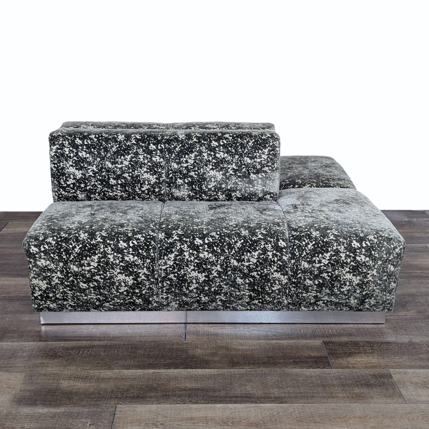 Modern Modular Gray Textured Double Sided Sofa  - image-2
