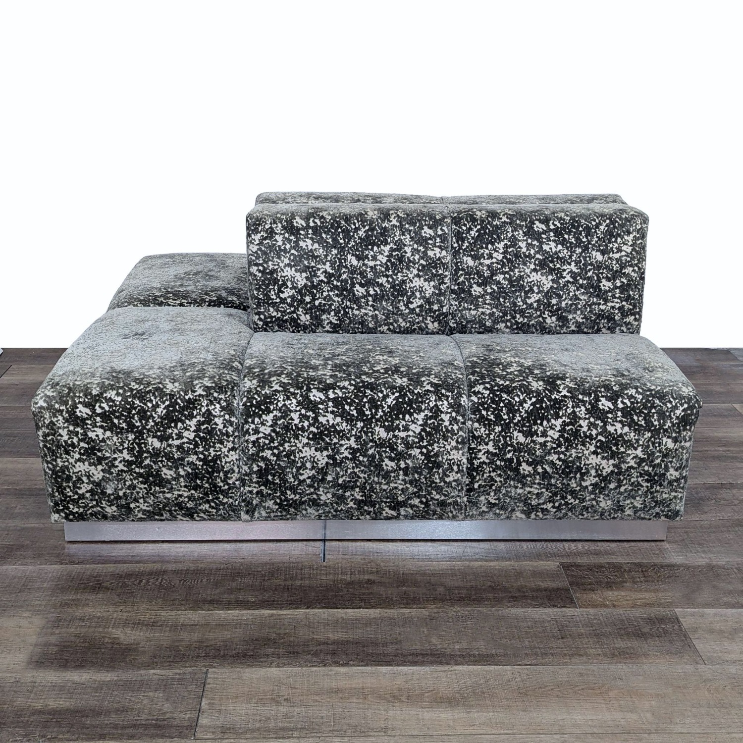 Modern Modular Gray Textured Double Sided Sofa  - image-3