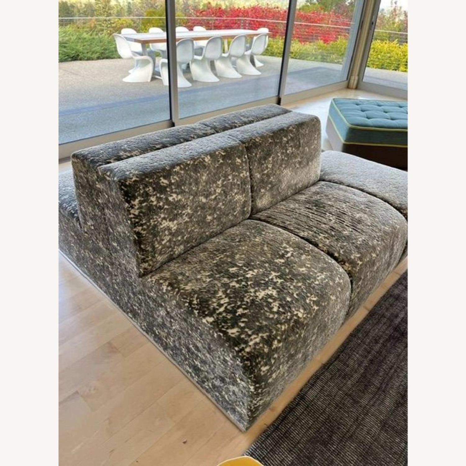 Modern Modular Gray Textured Double Sided Sofa  - image-7