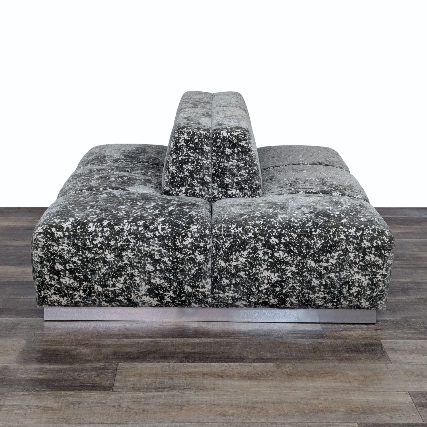 Modern Modular Gray Textured Double Sided Sofa  - image-1