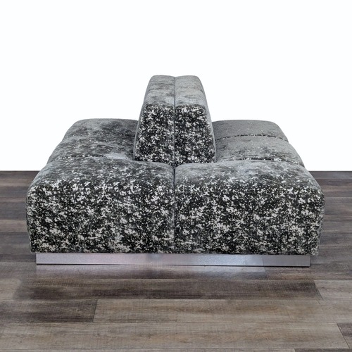 Used Modern Modular Gray Textured Double Sided Sofa for sale on AptDeco